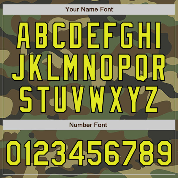 Custom Camo Neon Yellow-Black Authentic Salute To Service Baseball Jersey