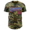 Custom Camo Red-Royal Authentic Salute To Service Baseball Jersey