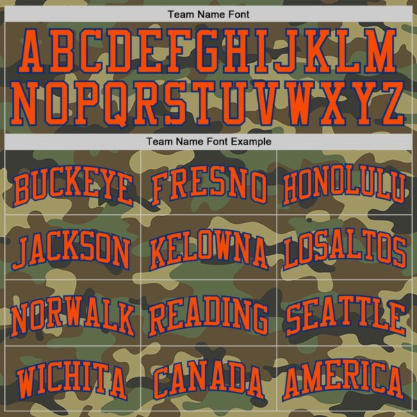 Custom Camo Orange-Royal Authentic Salute To Service Basketball Jersey