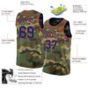 Custom Camo Royal-Orange Authentic Salute To Service Basketball Jersey