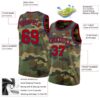 Custom Camo Red-Royal Authentic Salute To Service Basketball Jersey