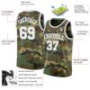 Custom Camo White-Gray Authentic Salute To Service Basketball Jersey