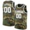 Custom Camo White-Gray Authentic Salute To Service Basketball Jersey