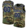 Custom Camo Navy-Gray Authentic Salute To Service Basketball Jersey