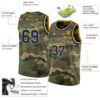 Custom Camo Royal-Gold Authentic Salute To Service Basketball Jersey