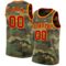 Custom Camo Red-Gold Authentic Salute To Service Basketball Jersey