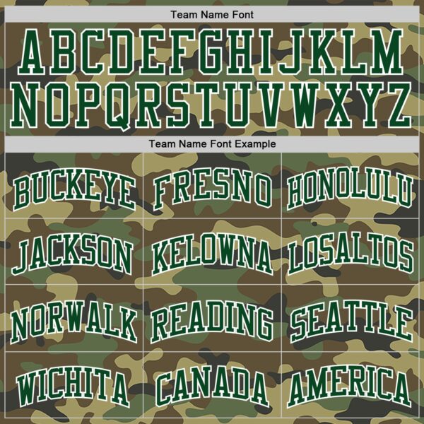 Custom Camo Green-White Authentic Salute To Service Basketball Jersey