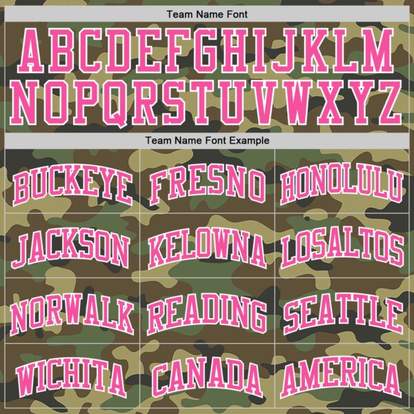 Custom Camo Pink-White Authentic Salute To Service Basketball Jersey