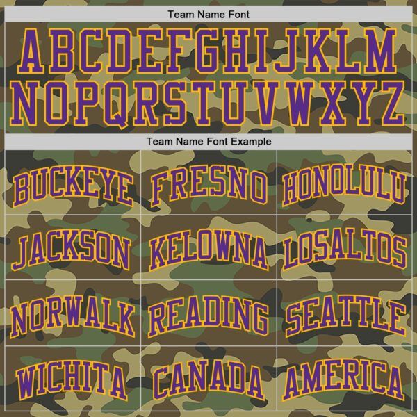 Custom Camo Purple-Gold Authentic Salute To Service Basketball Jersey