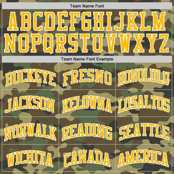 Custom Camo Gold-White Authentic Salute To Service Basketball Jersey