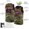 Custom Camo Navy-Red Authentic Salute To Service Basketball Jersey