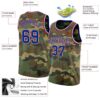 Custom Camo Royal White-Red Authentic Salute To Service Basketball Jersey