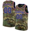 Custom Camo Royal White-Red Authentic Salute To Service Basketball Jersey