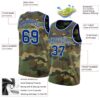 Custom Camo Royal-White Authentic Salute To Service Basketball Jersey