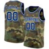 Custom Camo Royal-White Authentic Salute To Service Basketball Jersey