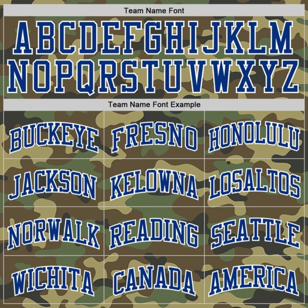 Custom Camo Royal-White Authentic Salute To Service Basketball Jersey