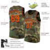 Custom Camo Orange-Black Authentic Salute To Service Basketball Jersey