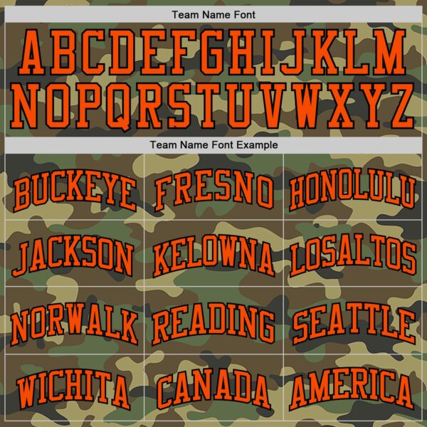 Custom Camo Orange-Black Authentic Salute To Service Basketball Jersey