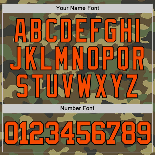 Custom Camo Orange-Black Authentic Salute To Service Basketball Jersey