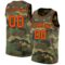 Custom Camo Orange-Black Authentic Salute To Service Basketball Jersey