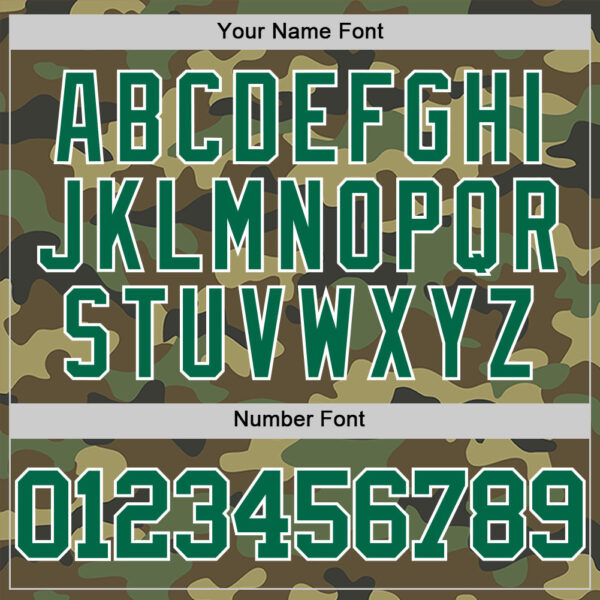 Custom Camo Kelly Green-White Authentic Salute To Service Basketball Jersey