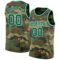 Custom Camo Kelly Green-White Authentic Salute To Service Basketball Jersey