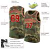 Custom Camo Red-Cream Authentic Salute To Service Basketball Jersey