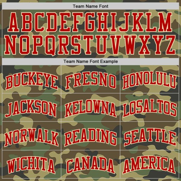 Custom Camo Red-Cream Authentic Salute To Service Basketball Jersey