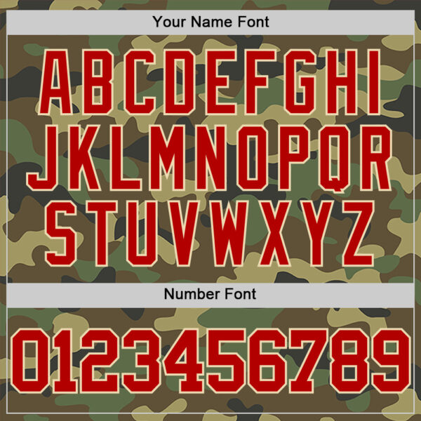 Custom Camo Red-Cream Authentic Salute To Service Basketball Jersey