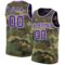 Custom Camo Purple-White Authentic Salute To Service Basketball Jersey