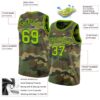 Custom Camo Neon Green-Black Authentic Salute To Service Basketball Jersey