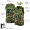 Custom Camo Navy-Neon Green Authentic Salute To Service Basketball Jersey