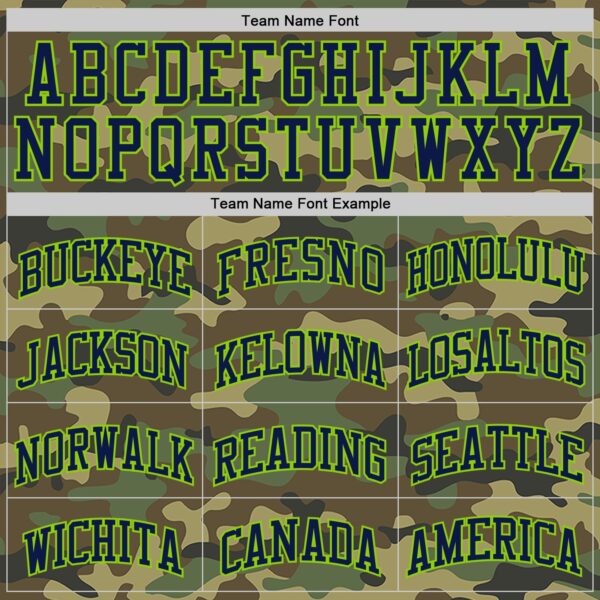 Custom Camo Navy-Neon Green Authentic Salute To Service Basketball Jersey