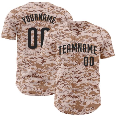 Camo0241 Custom Camo Black Authentic Salute To Service Baseball Jersey