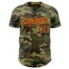 Custom Camo Crimson-Gold Authentic Salute To Service Baseball Jersey