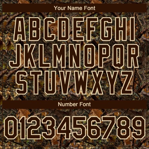 Custom Camo Brown-Cream 3D Woodland Camo Authentic Salute To Service Baseball Jersey