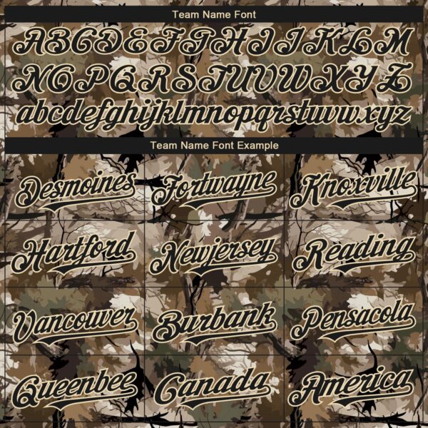 Custom Camo Black-Cream 3D Woodland Camo Authentic Salute To Service Baseball Jersey