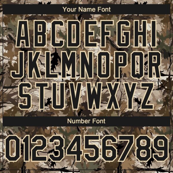 Custom Camo Black-Cream 3D Woodland Camo Authentic Salute To Service Baseball Jersey