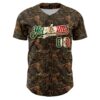 Custom Camo Vintage Mexican Flag-Cream 3D Woodland Camo Authentic Salute To Service Baseball Jersey