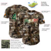 Custom Camo Vintage Mexican Flag-Cream 3D Woodland Camo Authentic Salute To Service Baseball Jersey