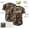 Custom Camo Vintage USA Flag-Cream 3D Woodland Camo Authentic Salute To Service Baseball Jersey