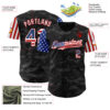 Custom Camo USA Flag White-Red 3D Authentic Salute To Service Baseball Jersey