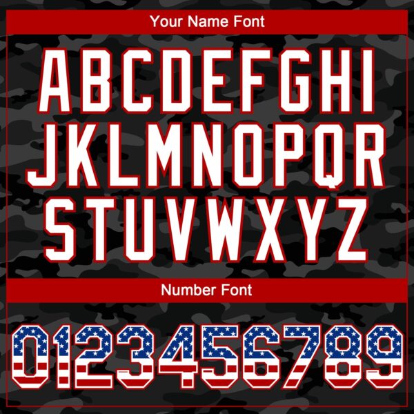 Custom Camo USA Flag White-Red 3D Authentic Salute To Service Baseball Jersey