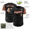 Custom Camo Cream-Crimson 3D American Flag Authentic Salute To Service Baseball Jersey