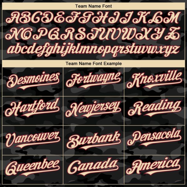 Custom Camo Cream-Crimson 3D American Flag Authentic Salute To Service Baseball Jersey