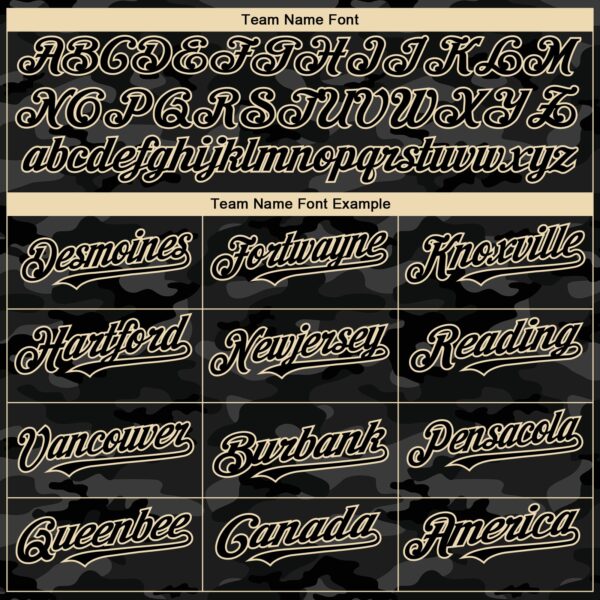 Custom Camo Black-Cream 3D American Flag Authentic Salute To Service Baseball Jersey