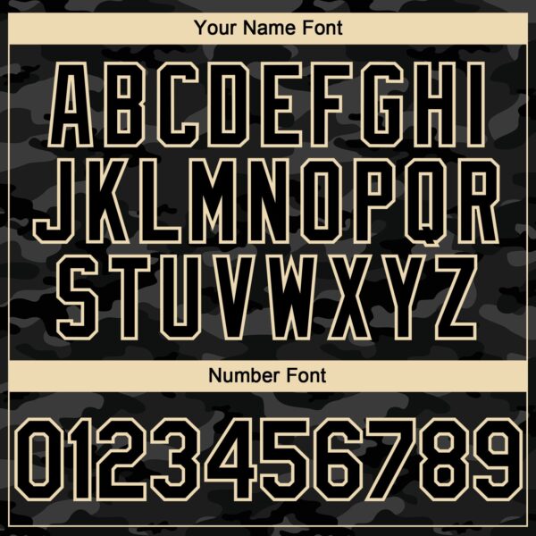 Custom Camo Black-Cream 3D American Flag Authentic Salute To Service Baseball Jersey