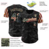 Custom Camo Vintage USA Flag-Cream 3D Authentic Salute To Service Baseball Jersey