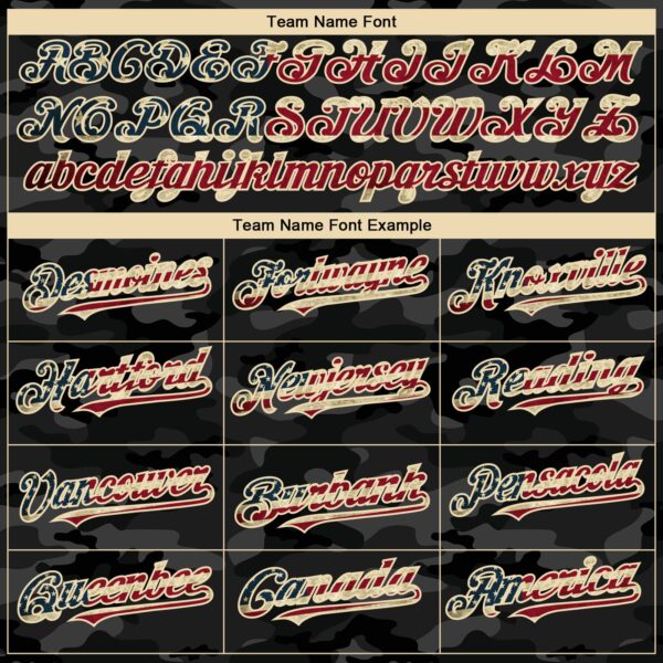 Custom Camo Vintage USA Flag-Cream 3D Authentic Salute To Service Baseball Jersey