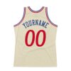 Custom Cream Red-Royal Authentic Throwback Basketball Jersey